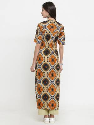 Indibelle Multicolor woven cotton kurti with trouser 3