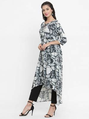 Indibelle Dark-green woven rayon kurti with trouser 4