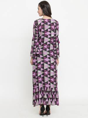 Indibelle Purple woven rayon kurti with trouser 3