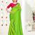 Green art silk saree with blouse