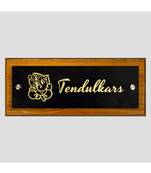 Personalised Ganesha Acrylic & Wooden TeakFloat Nameplate by Engrave