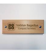 Personalised Company Secretary (CS) Wooden Name Plate by Engrave