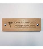 Personalised Doctors Wooden Name Plate by Engrave