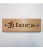 Personalised Om Wooden Name Plate by Engrave