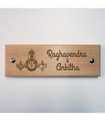 Personalised Venkateswara Wooden Name Plate by Engrave