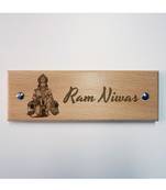 Personalised Hanuman Wooden Name Plate by Engrave