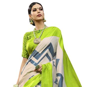 Shaily Multicolor Printed Cotton Silk Saree With Blouse 2