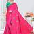 Pink embroidered art silk saree with blouse