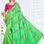 Green embroidered art silk saree with blouse