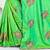 Green embroidered art silk saree with blouse