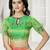 Peach embroidered art silk saree with blouse
