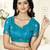 Peach embroidered art silk saree with blouse