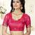 Turquoise embroidered art silk saree with blouse