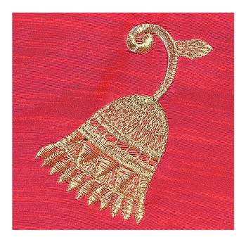 Wine embroidered Paper silk saree with blouse 5