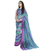 Shaily Multicolor Printed Georgette Saree With Blouse