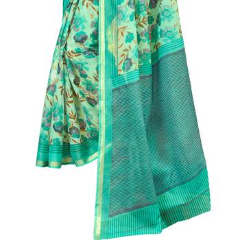 Shaily Multicolor Printed Cotton Silk Saree With Blouse 3