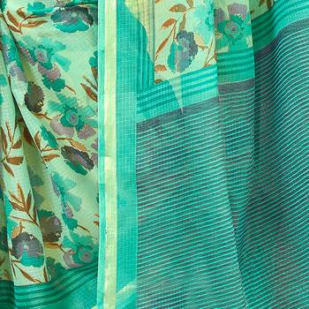 Shaily Multicolor Printed Cotton Silk Saree With Blouse 4