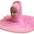 Baby Pink Color Tail Embroidery And Stone Work Hosiery Cotton Women'S Headscarf