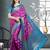 Dark purple printed banarasi art silk  saree with blouse