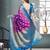 Dark purple printed banarasi art silk  saree with blouse