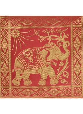 Lal Haveli Jaipuri Hanmade Elephant Design Silk cushion Covers 16 x 16 inch Set of 2 Pcs 3