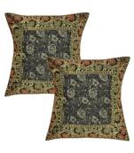 Lal Haveli Handmade Silk cushion Covers Housewarming Gift 16 x 16 inch Set of 2 Pcs