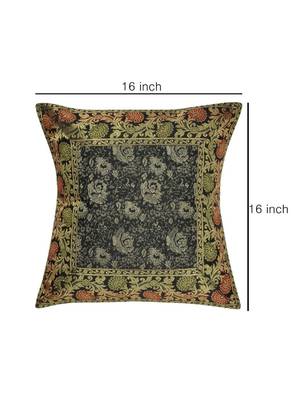 Lal Haveli Handmade Silk cushion Covers Housewarming Gift 16 x 16 inch Set of 2 Pcs 2