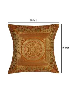 Lal Haveli Silk cushion Covers Housewarming Party Decorations 16 x 16 inch Set of 2 Pcs 2