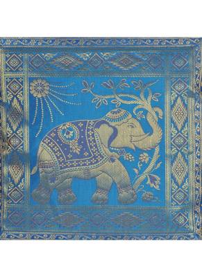 Lal Haveli Turquoise Color Sofa Decorations Silk cushion Covers 16 x 16 inch Set of 2 Pcs 3
