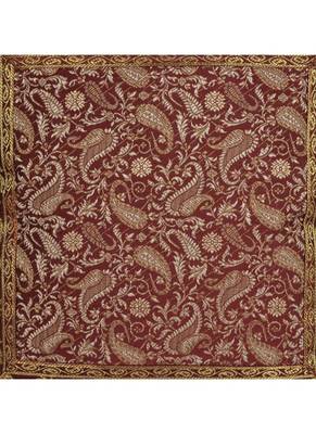Lal Haveli Jaipuri Handmade Paisley Design Square Silk Pillow cushion Covers 16 x 16 inch Set of 2 Pcs 3