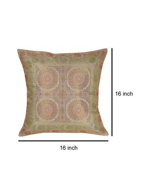 Lal Haveli Sofa Decorations Square Shape Silk Throw Pillow cushion Covers 16 x 16 Inch Set of 2 Pcs 2