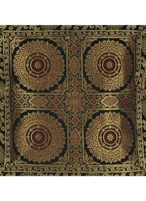 Lal Haveli Black Color Designer Silk cushion Covers 16 x 16 Inch Set of 2 Pcs 3
