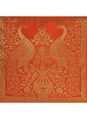 Lal Haveli Peacock Design Silk cushion Covers 18 x 18 Inch Set of 2 Pcs 3
