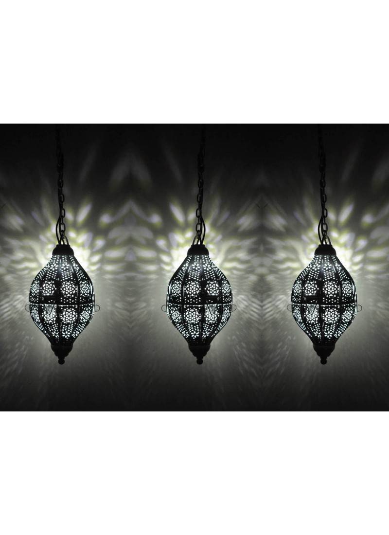 Lal Haveli Silver Color Moroccan Style Home Decor Hanging Tea Light
