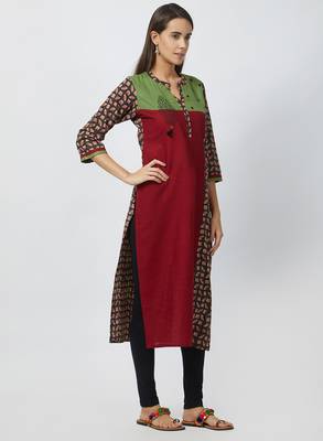 Black printed cotton kurtis 3