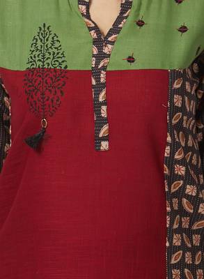 Black printed cotton kurtis 5