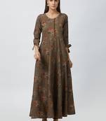 Coffee printed cotton kurtis