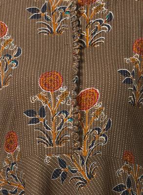 Coffee printed cotton kurtis 5