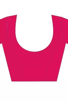 Pink printed georgette  saree with blouse