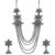 Silver crystal navratri-jewellery