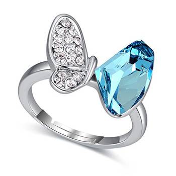 Blue cubic zirconia cz-rings 1