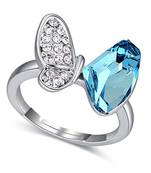Blue cubic zirconia cz-rings