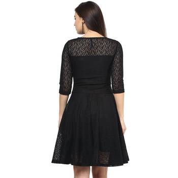 Black Plain Net Stitched Kurti 4