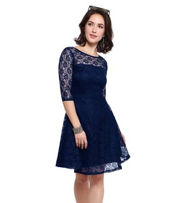 Black Plain Net Stitched Kurti 2