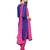 Navy Blue Fancy Cotton Semi Stitched Salwar With Dupatta