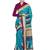 Purple Printed Silk Blend Saree With Blouse