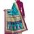 Purple Printed Silk Blend Saree With Blouse