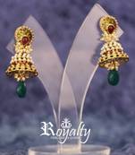 Royal Jhumka Pearls Golden Earrings