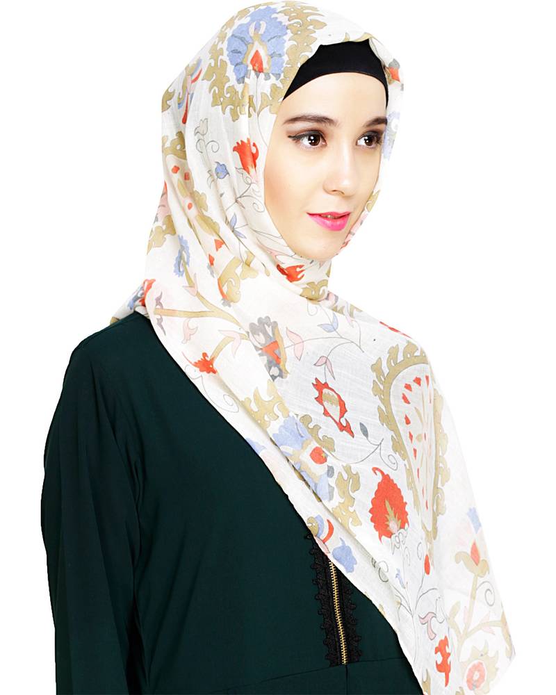 cream plain Viscose Cotton hijab Modest Forever 2737972