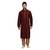 Maroon Intricately Designed Pintucked Kurta With Gundi Buttons On The Placket